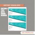 Editable Airplane Boarding Pass (Teal) 